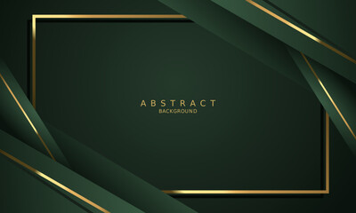 dark green luxury premium background and gold line.