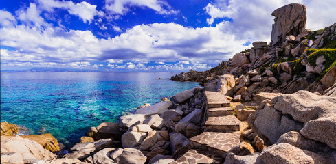 Italy summer holidays. Sardegnia island nature scenery. one of the most scenic places - Santa...