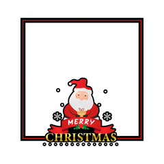 Christmas square frame concept design vector