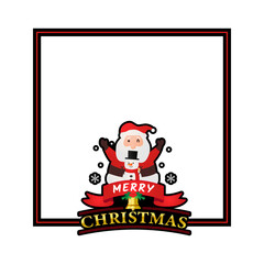 Christmas square frame design vector isolated