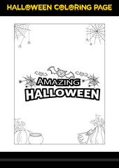 Halloween Quotes Coloring page. Halloween coloring page for kids.