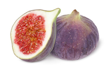 Figs on an isolated white background