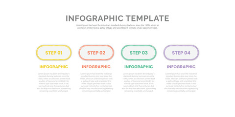 Infographic design template with icons and 4 options or steps. Can be used for process, presentations, layout, banner,info graph.