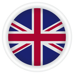 United Kingdom Flag badge PNG image.