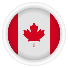 Canada Flag badge PNG image.