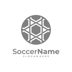 Modern Soccer logo template, Football logo design vector