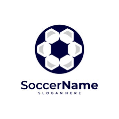 Obraz premium Modern Soccer logo template, Football logo design vector