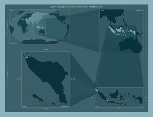 Aceh, Indonesia. Described location diagram