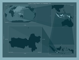 Jawa Tengah, Indonesia. Described location diagram