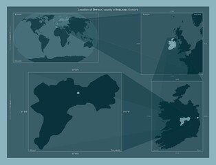 Offaly, Ireland. Described location diagram
