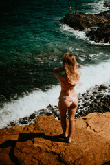 Girl watching the see