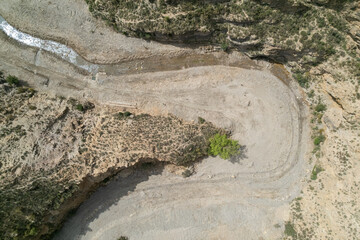 aerial photo of a river in the south of Spain