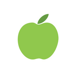 Green Apple isolated on white background.