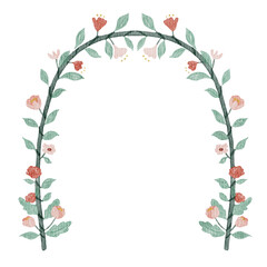 flower arch watercolor