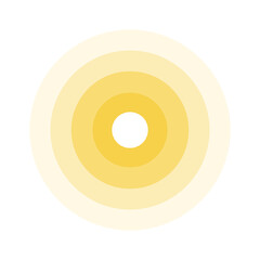 An abstract element depicting a radial pulsation, a source of pain, or a sound wave. Vector illustration.