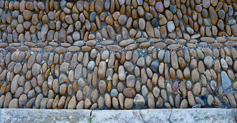 Medieval cobblestones near Papal Palace, Avignon, France. Top view.