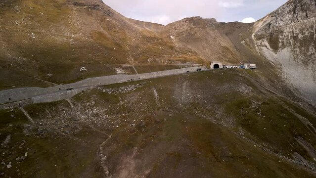Spectacular road in the alps fom a drone. Gro&szlig;glockner, Austria