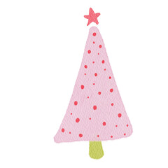 Cute Watercolor christmas tree.	