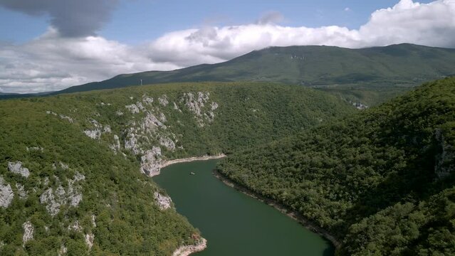 River Valley in Bosnia from a drone