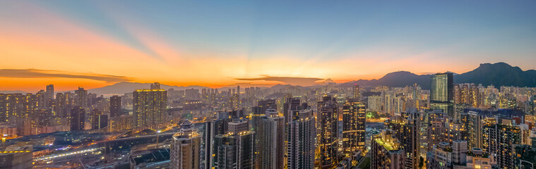 a twilight at kowloon , hong kong 3 May 2022