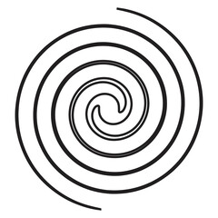 Twist element line art vector illustration 
