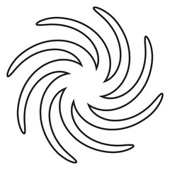 Fototapeta premium Twist element line art vector illustration 