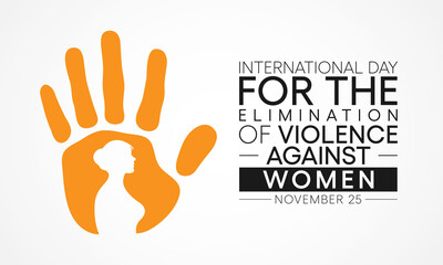 Obraz premium International Day for the Elimination of Violence against Women is observed every year on November 25 all across the world. Vector illustration