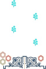 Mughal art work.indian traditional antique gold border