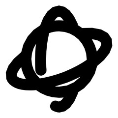 planet jupiter saturn galaxy orbit icon