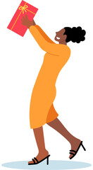 Gift Join Festival Party and Celebrate Flat Illustration