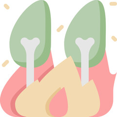 wild fire tree icon