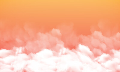 Fototapeta premium Dark cloudy background or orange color background with smoke