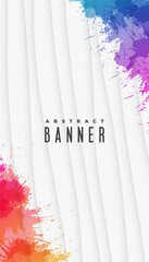 colorful abstract splatter vertical banners design