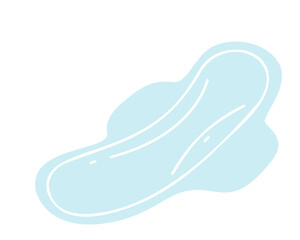 Women's sanitary pad. Flat vector illustration