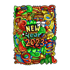 New Years Doodle Vector Illustrations