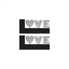 Love letters as logos, design elements and graphic resources