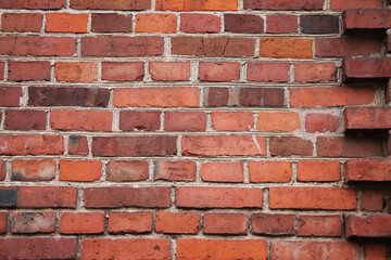 red brick wall texture of a medieval house