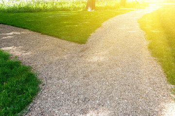 Bifurcation point. Branching of the footpath. Path selection concept