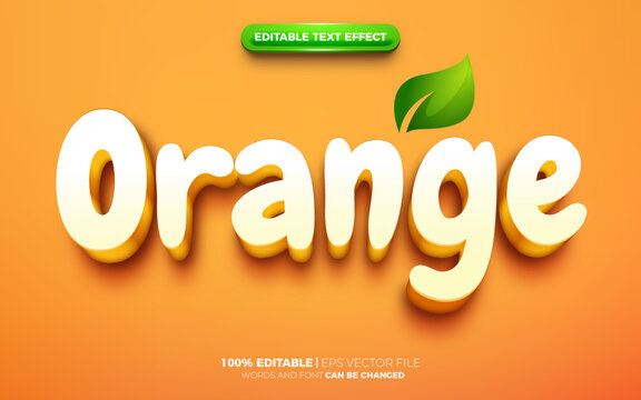 Orange Nature 3d Logo Template Editable Text Effect Style