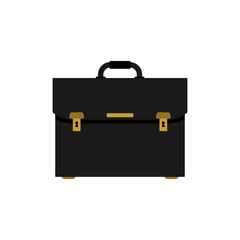 Briefcase flat icon isolated on white background. Vector illustration