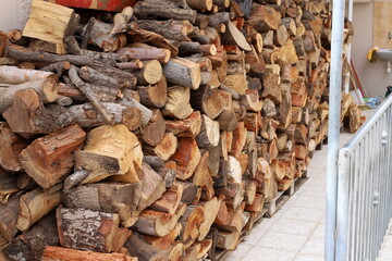 Firewood prepared for the winter.