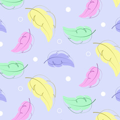 seamless pattern with feathers