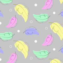 seamless pattern with feathers