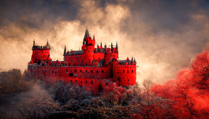 Magic unusual fairytale palaces