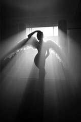 Plakat anjo de luz mulher linda foto incrível 