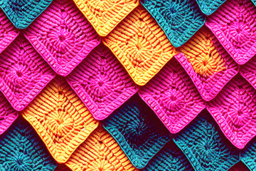 Knitted seamless textile pattern 3d illustrated 

