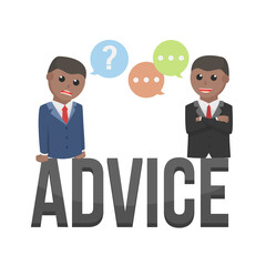 business african advice design character on white background