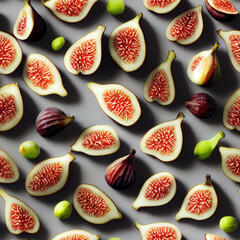 Delicious fresh healthy fig seamless 3d illustrated 
