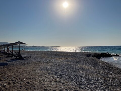 A beach in Ixia, Rhodes Island, Greece