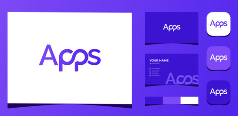 Logo Template Creative Initial P and P in Unlimited Shape, Apps Logo Text. Creative Template Visual Branding Color pallet and Business card.